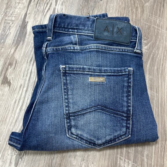Armani Jeans J13 Slim Ax Blue Mens 28 - Picture 1 of 14